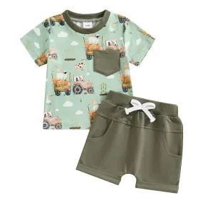 0-3Y Toddler Baby Boy Summer Outfit Set