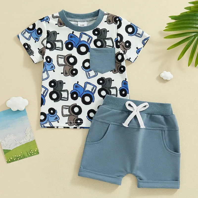 0-3Y Toddler Baby Boy Summer Outfit Set