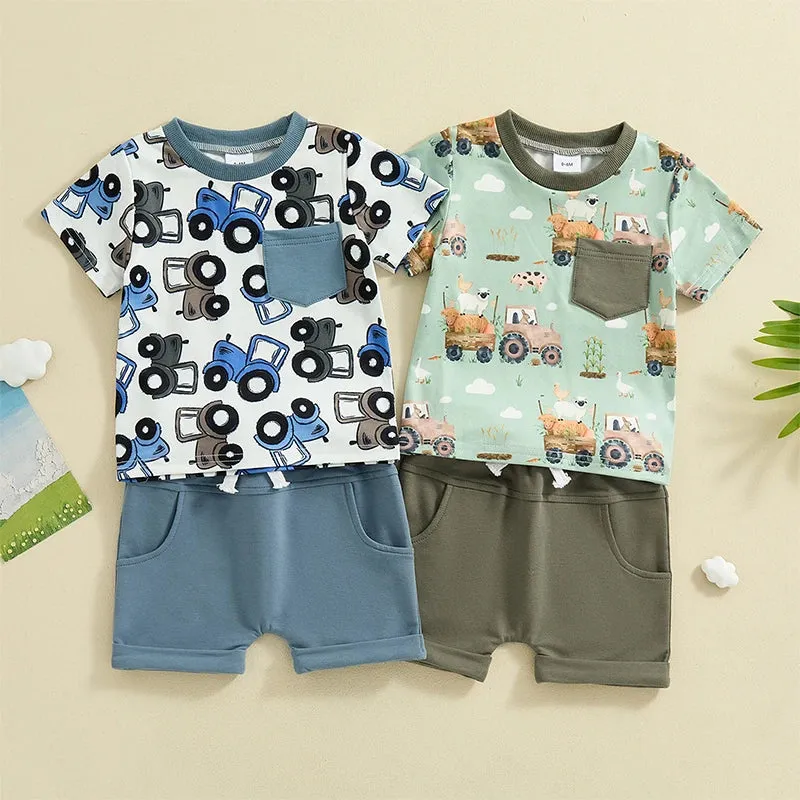 0-3Y Toddler Baby Boy Summer Outfit Set
