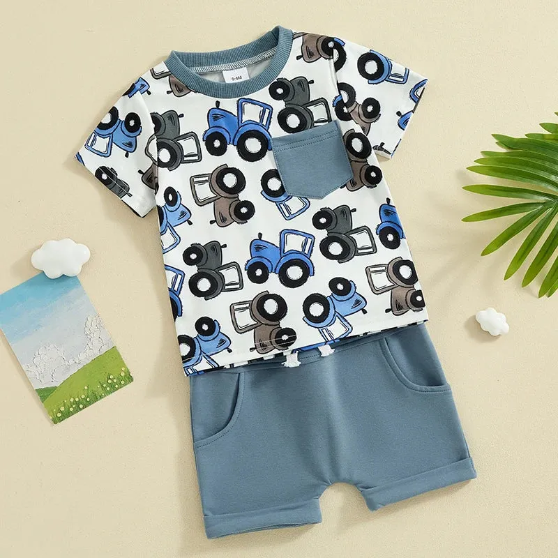 0-3Y Toddler Baby Boy Summer Outfit Set
