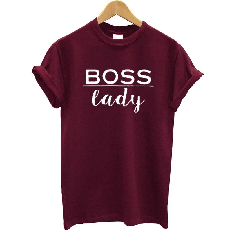 Boss T Shirt Cotton Short Sleeves O-neck Loose Fit