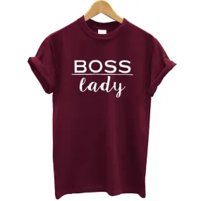 Boss T Shirt Cotton Short Sleeves O-neck Loose Fit