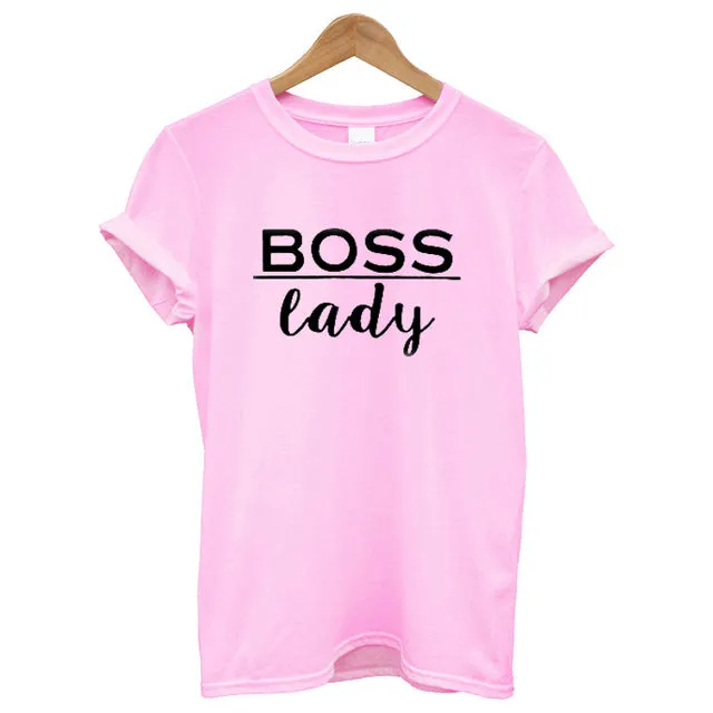 Boss T Shirt Cotton Short Sleeves O-neck Loose Fit