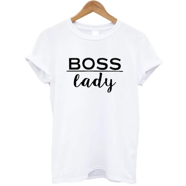 Boss T Shirt Cotton Short Sleeves O-neck Loose Fit