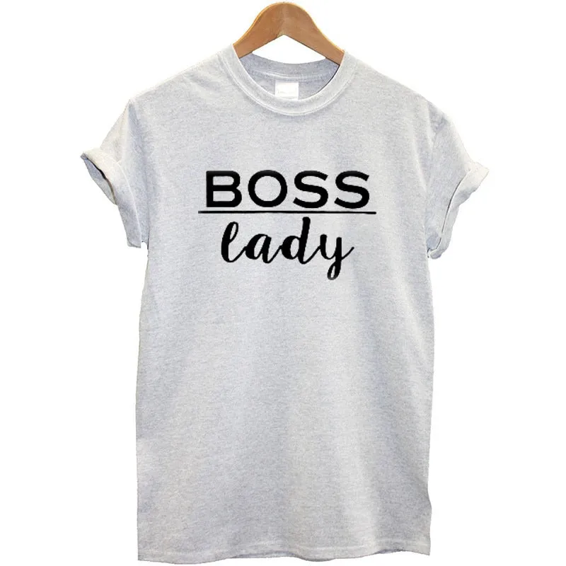 Boss T Shirt Cotton Short Sleeves O-neck Loose Fit