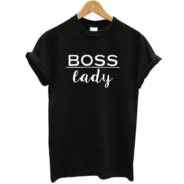 Boss T Shirt Cotton Short Sleeves O-neck Loose Fit