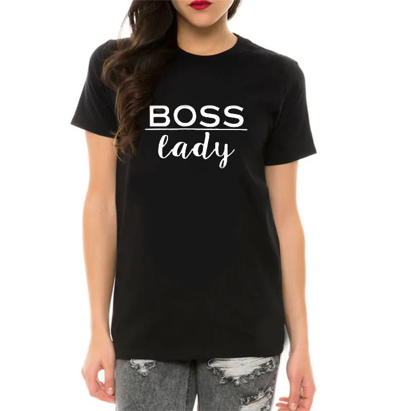 Boss T Shirt Cotton Short Sleeves O-neck Loose Fit