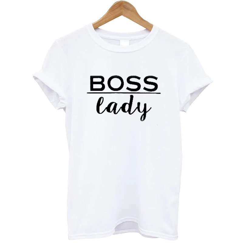 Boss T Shirt Cotton Short Sleeves O-neck Loose Fit