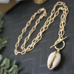 Cowrie Shell Toggle Necklace