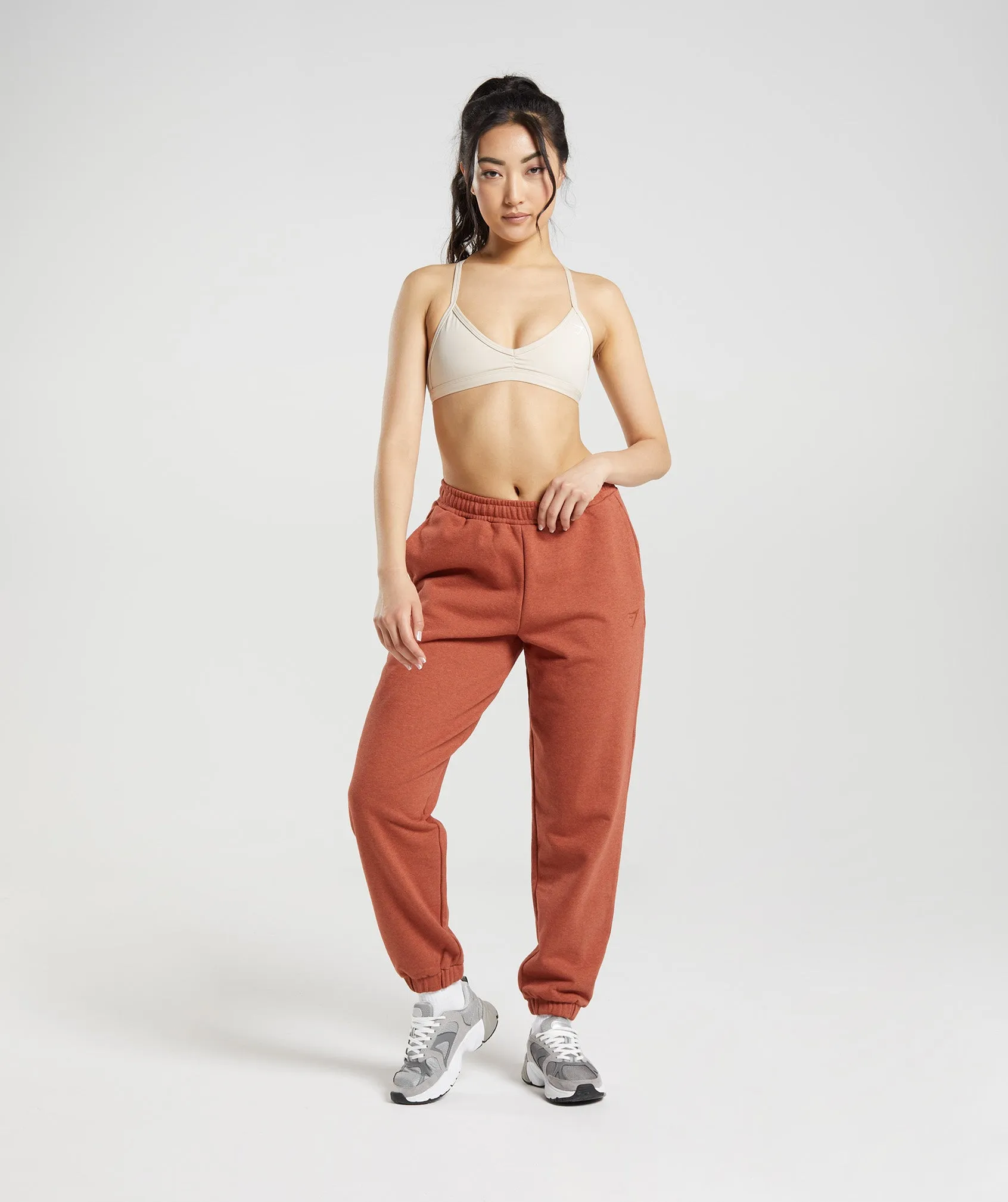 Gymshark Rest Day Sweats Joggers - Cinnamon Brown Marl