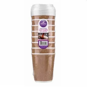 Insulated Hot Cups with Sip Lids 227ml 8 Pack