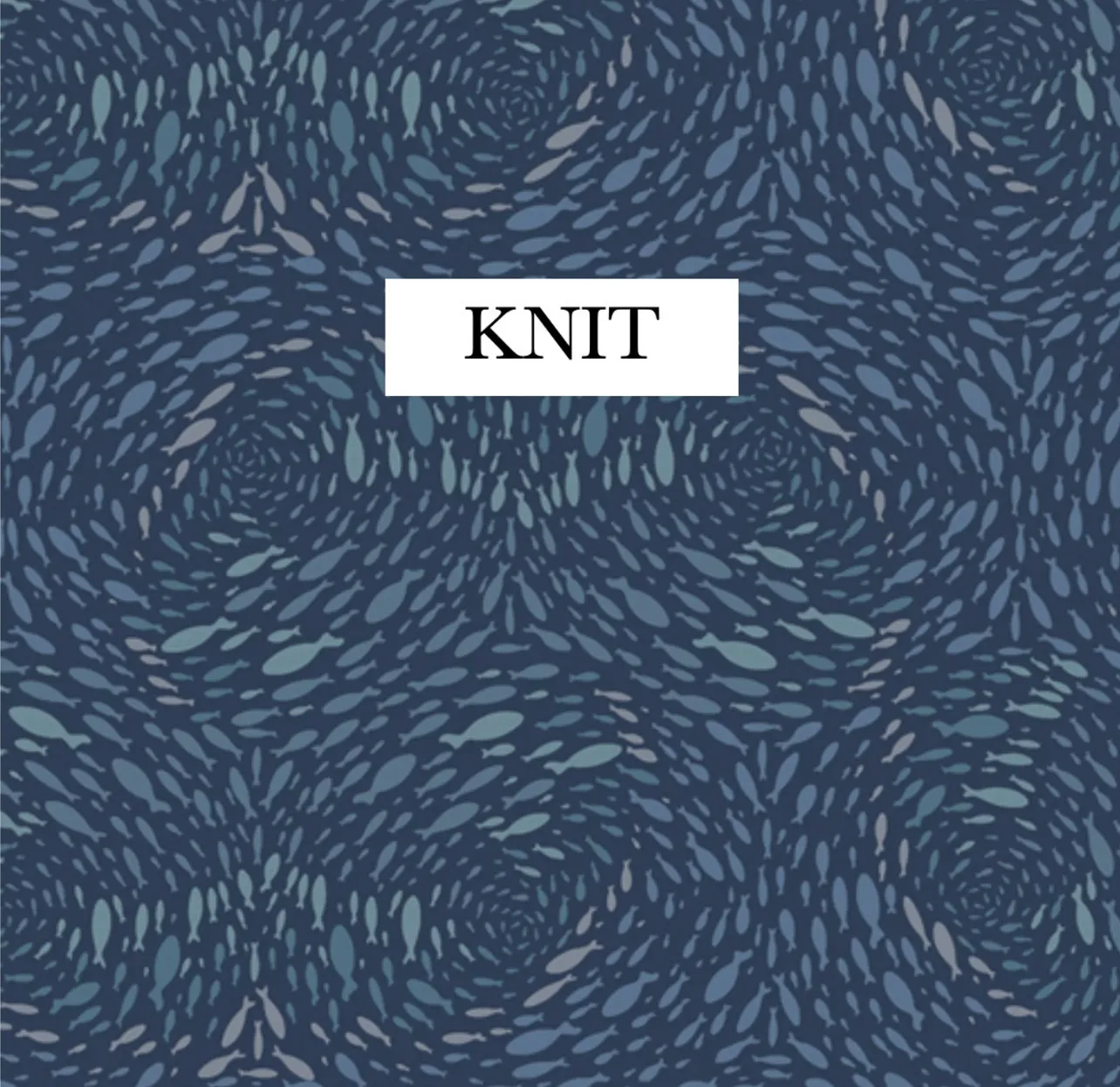 KNIT Blue Fish Fabric, Art Gallery Quilting Fabric, By the Yard, Saltwater Stream Fade, Enchanted Voyage, 4 way stretch