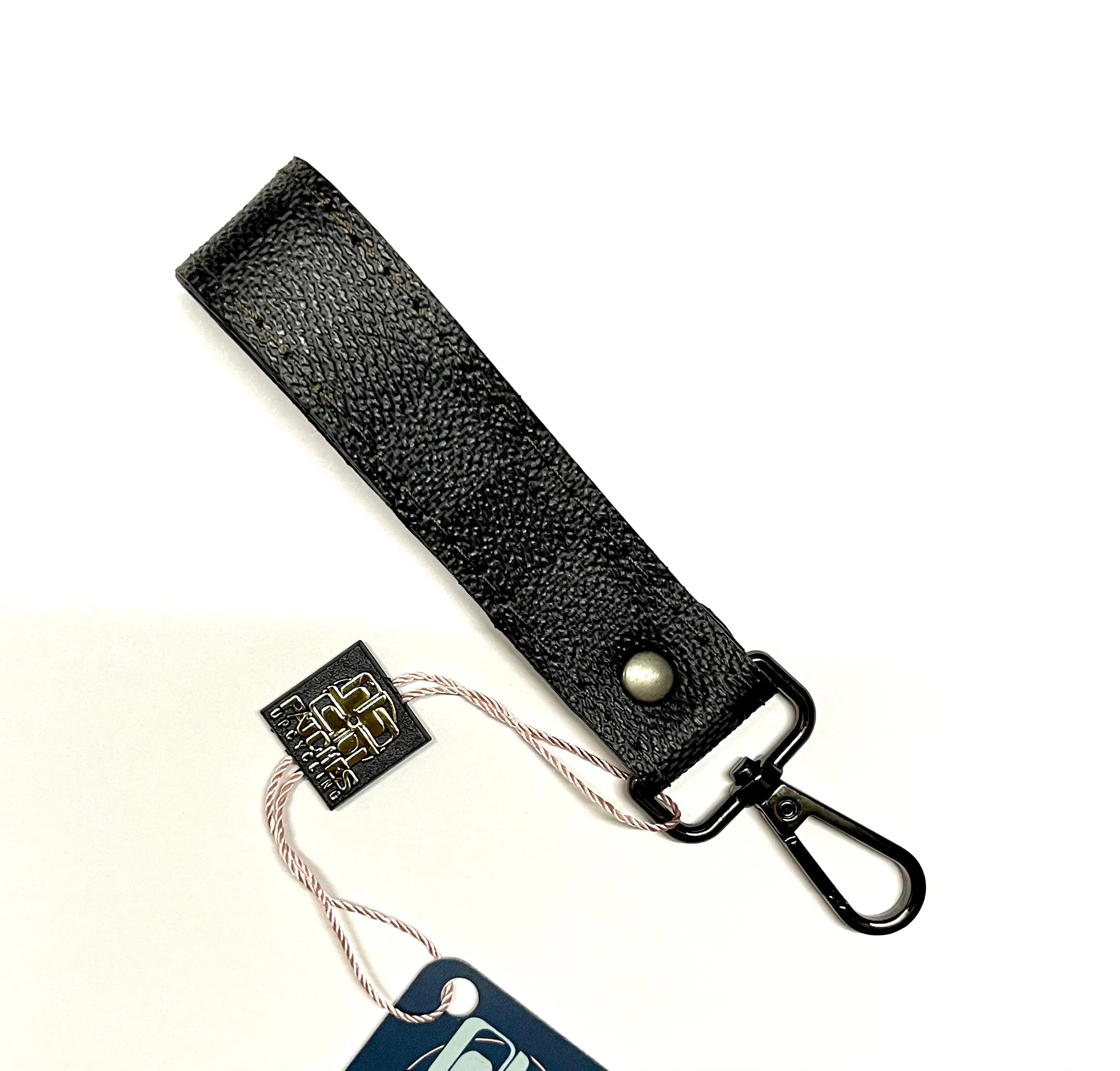 Mens Thick Keyfob Ebony with Black Swivel Clip