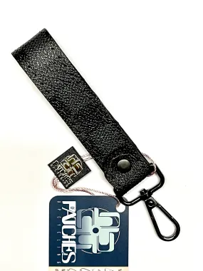 Mens Thick Keyfob Ebony with Black Swivel Clip