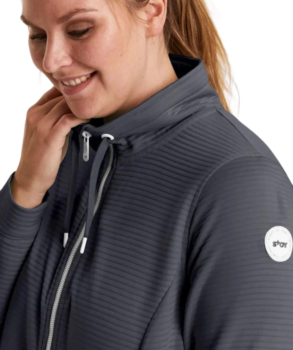 STOY Powerstretch Women’s Plus Size Zip Jacket Dark Navy Sizes 20-32