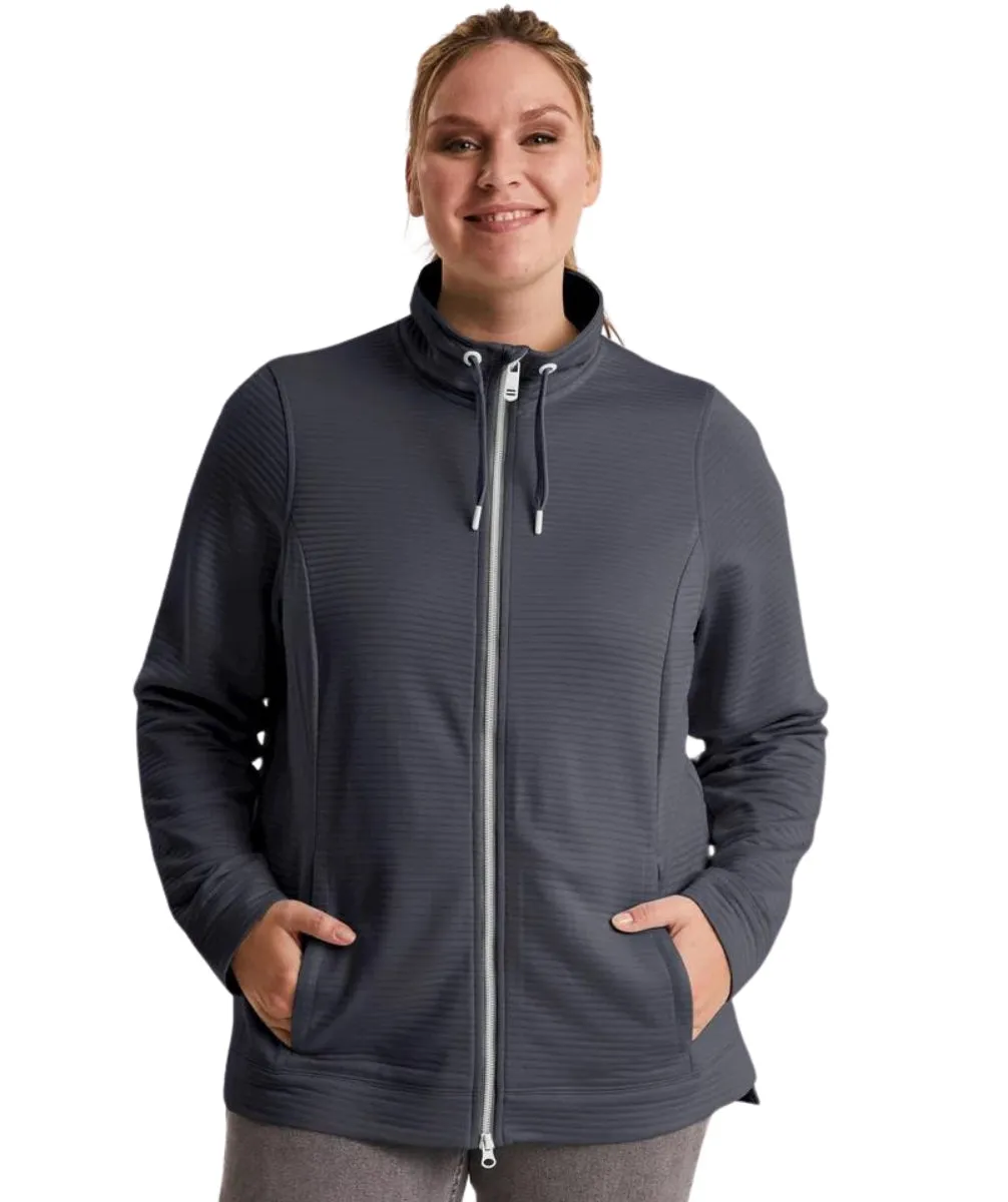 STOY Powerstretch Women’s Plus Size Zip Jacket Dark Navy Sizes 20-32